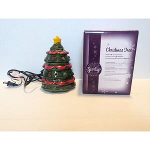 Scentsy Christmas Tree Warmer Tested Working READ in Box Holiday Premium 3 Piece